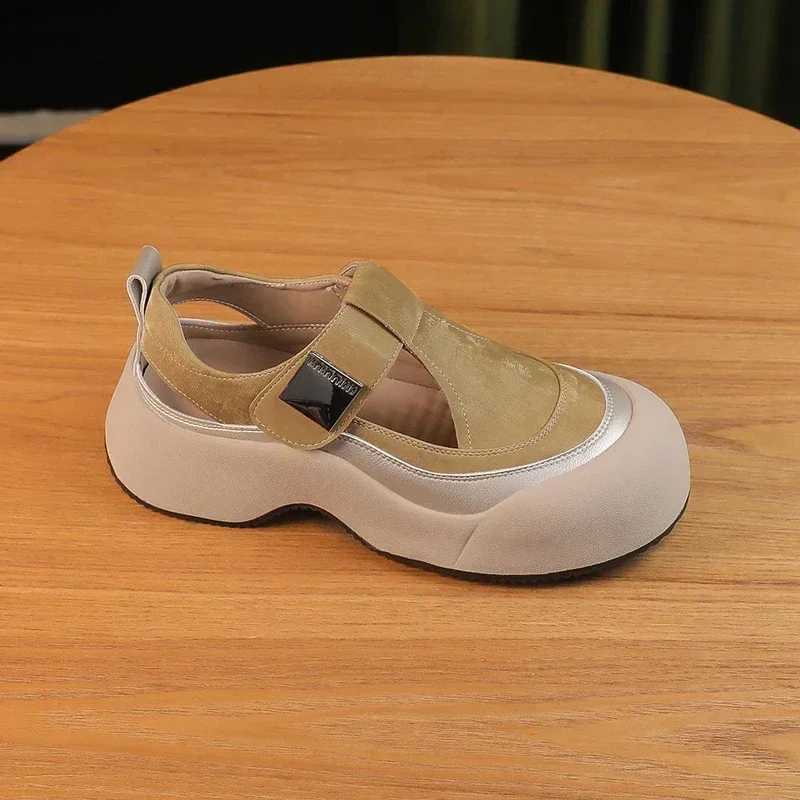 High Quality New Platform Women Casual Loafers Shoes Mid Heels Hollow Sandals Summer Brand Sport Running Cozy Women Shoes Sneakers T241227