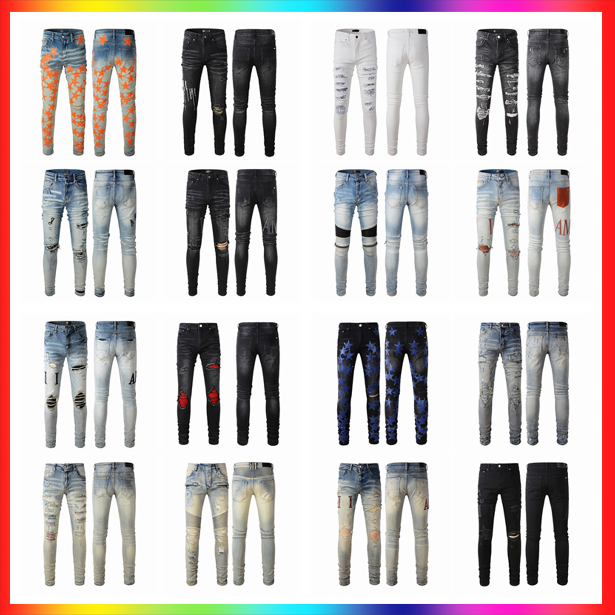 5A Mens Jeans Trousers 24ss Man jeans Designer Jean Men Black Pants High Quality Straight Retro Streetwear Casual Sweatpants Designers Joggers jeans Pants