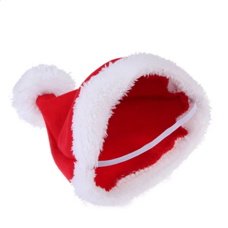 LMZOE Christmas Pet Suit with Cap Warm Clothing For Dogs Cats Santa Claus Clothes Coat Cosplay Costume Red Xmas Dress 241225
