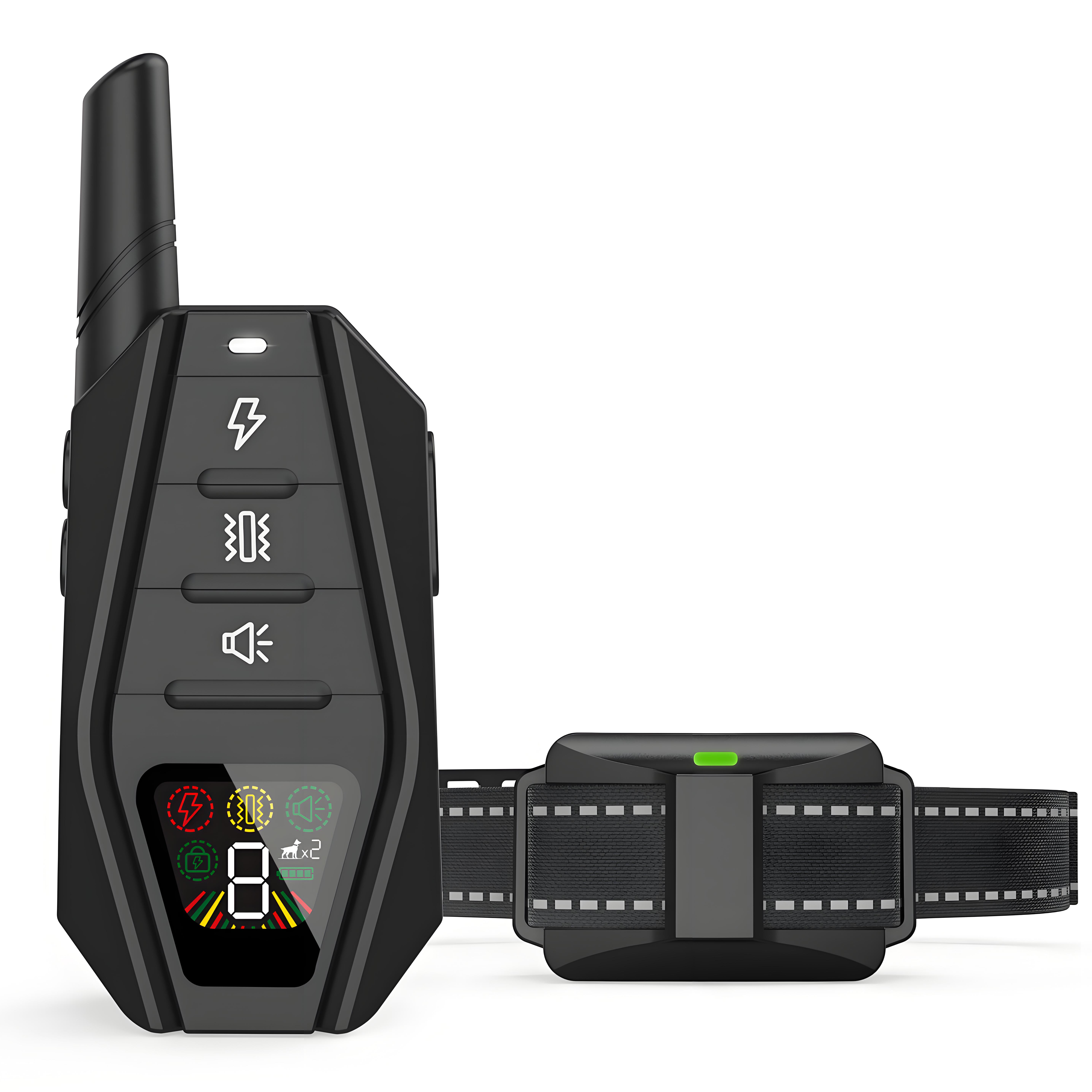 3300ft Remote Control Dog Training Collar 9 Level Vibration/Shock Safety Lock Polygonal Waterproof Pet Barking Stop Collar