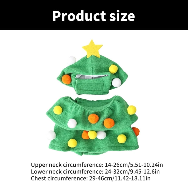 Funny Outfit Christmas Tree Costume for Dogs Pet Holiday Accessories Halloween Suitable for Cats and Dogs Po Props 241225