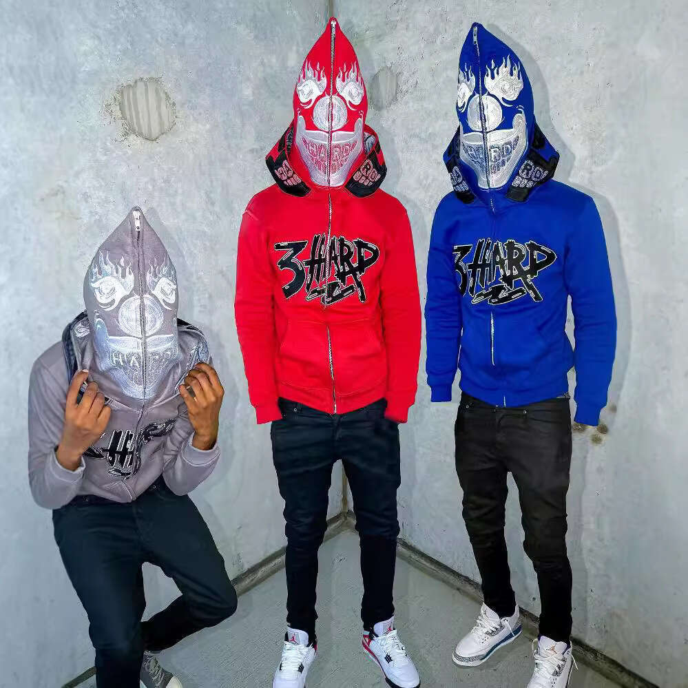 New Autumn/Winter Trendy Brand Letter Printed Style Full Zipper Street Loose Hoodie