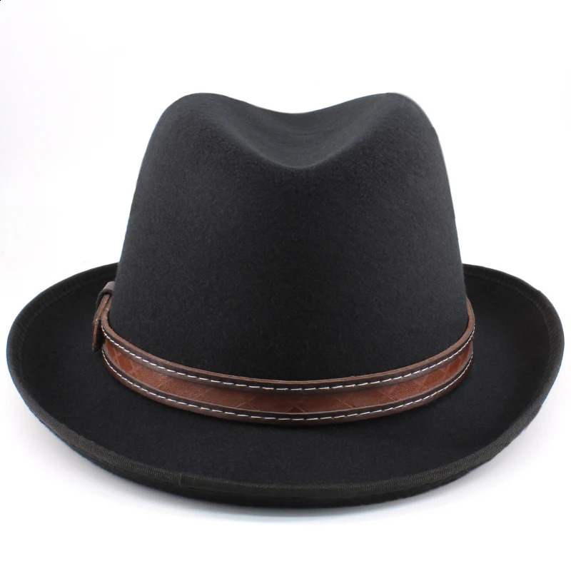 Men Women Wool Blend Classical Retro Homburg Hats Party Fedora Caps Outdoor Trilby Sunhat Jazz Winter Warm Adjustable Size M-L 241226