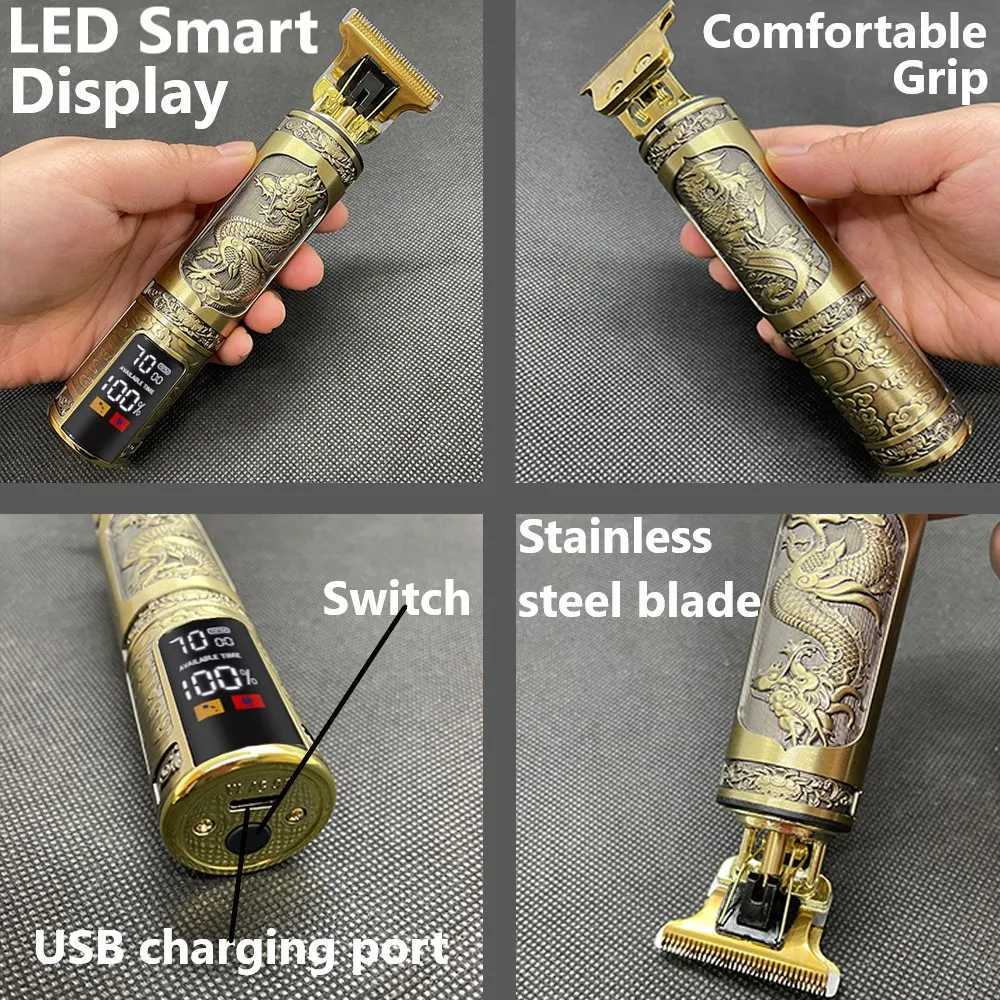 2025 T9 0mm Electric Hair Trimmer For Man Cordless Clippers Professional Beard Hair Cutting Machine Barber rechargeable W241227