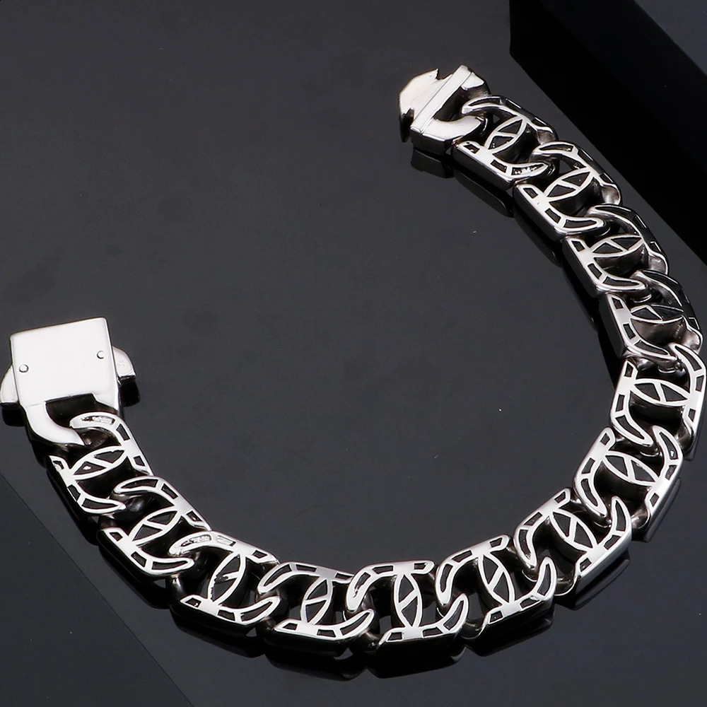 Mens Bracelets Bangles Factory Wholesale Gold Color Sheep Head Bracelet For Men 316L Stainless Steel On Hand Chain Bands Hiphop 241227