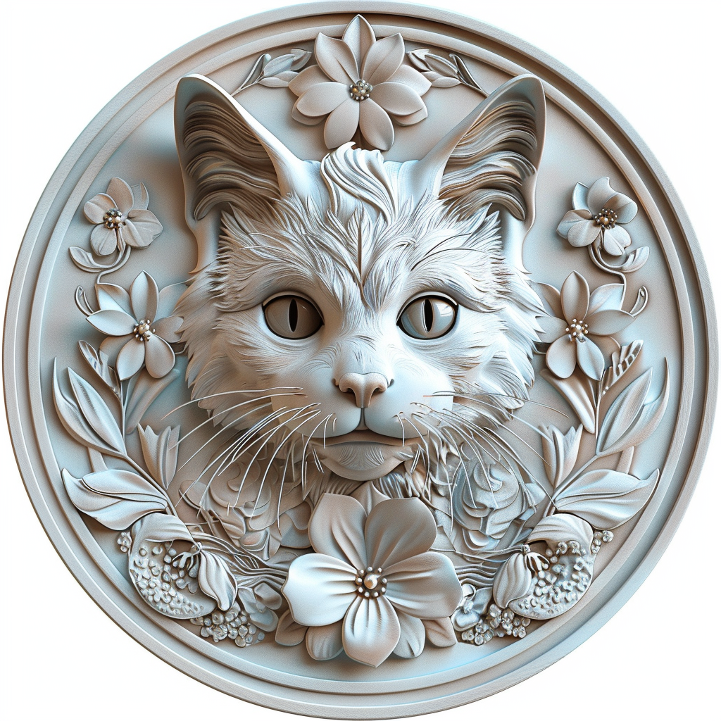 Vankat Waterproof Pet Ornaments - Customizable Circular Aluminum Decorative Paintings for Pet Souvenir Tombstones