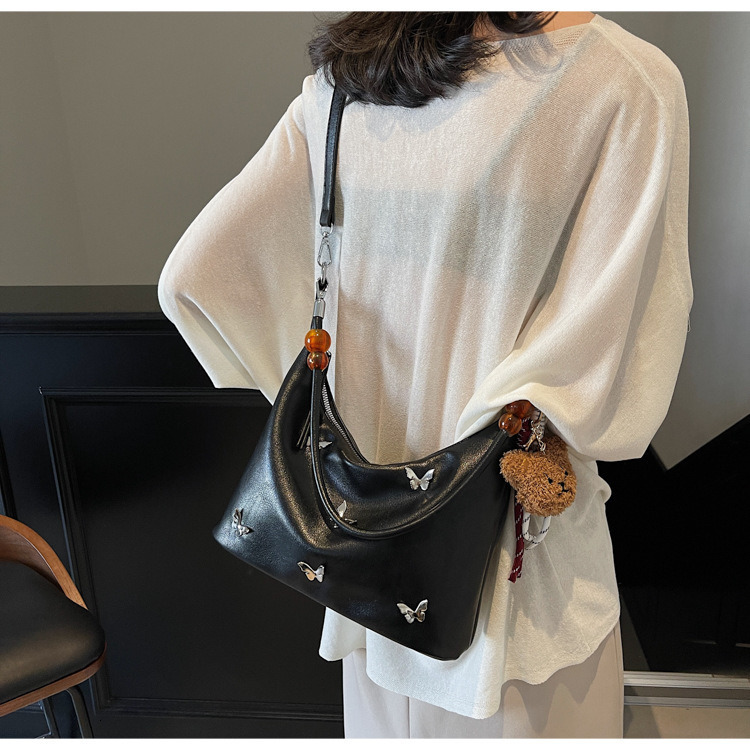 2025 New Fashionable Design Butterfly Shoulder Bag for Women, Large Capacity Commuter Diagonal Cross Bag Multi functional Bag