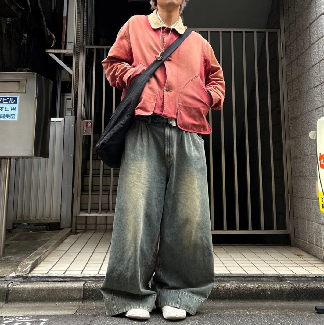 Retro Jeans for Men Y2k Hip Hop Harajuku Pattern Straight Leg Baggy Streetwear Gothic Punk High Waisted Wide 241225