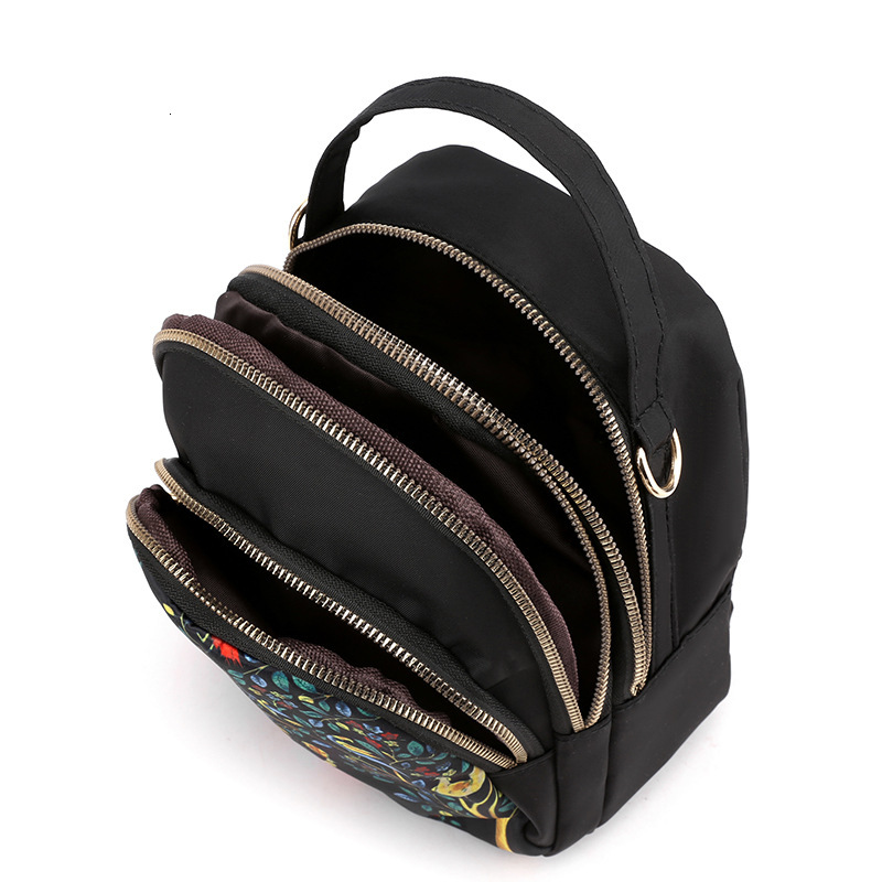 Shoulder Small Multi-Layer Large-Capacity Messenger Women's Oxford Cloth Single Backpack Crossbody Bag