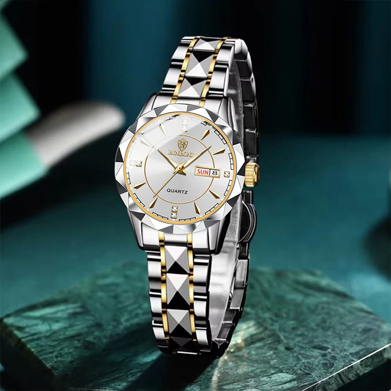 BINBONG Women Watches Fashion Ladies Quartz Watch Waterproof Luminous Date Stainless Wristwatch Girlfriend Lovers Gift 241225