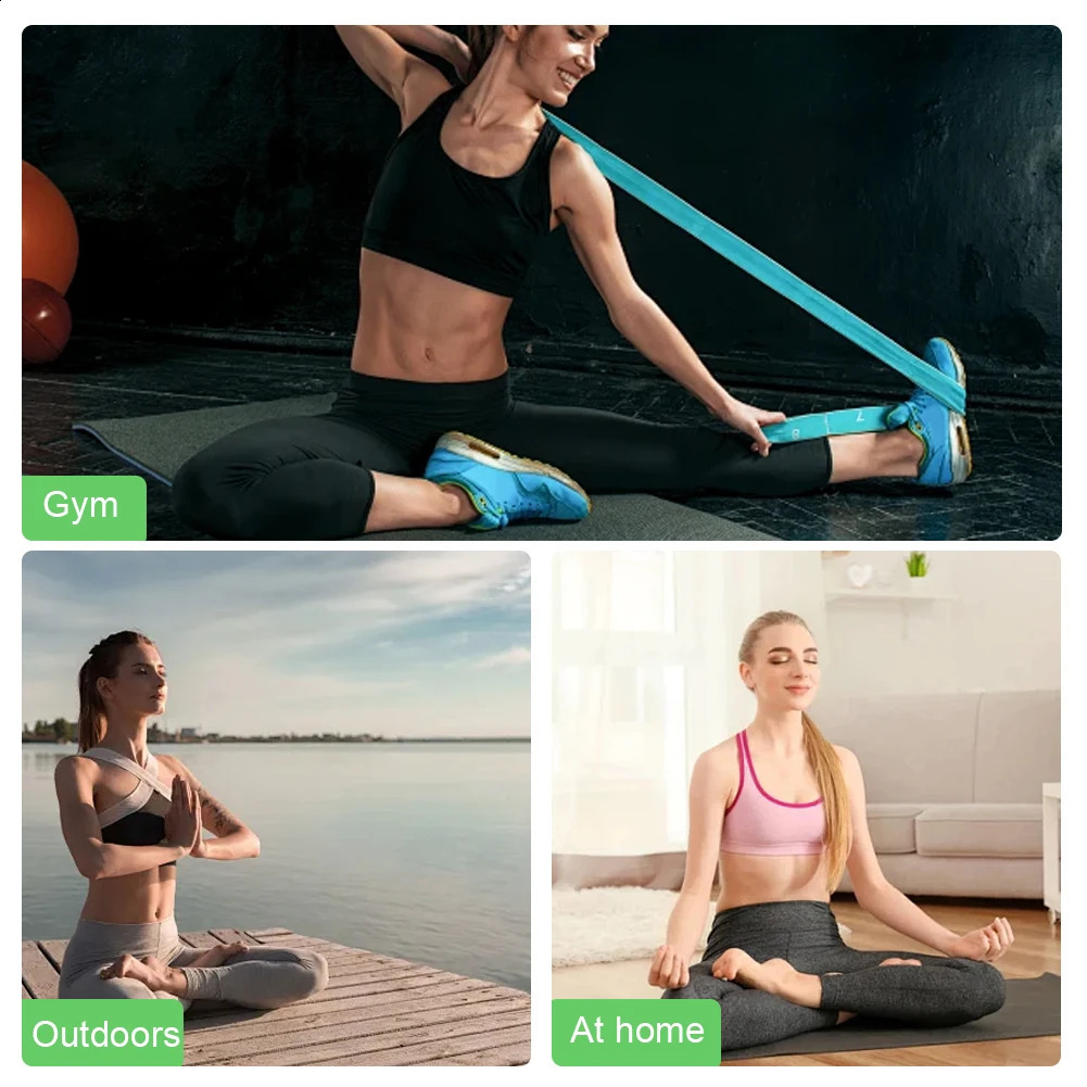 Yoga Strap Multifunctional Stretch Resistance Band with 8 Numbers Stretching Bands for and Physical Therapy 241216