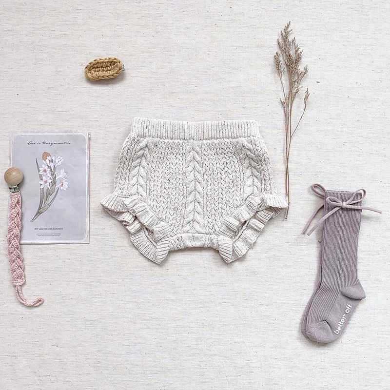 2024 Spring Kids PP Shorts Baby Boys Girls Knit Short Childrens Clothing Casual Baby Boys Girls Shorts Autumn Children Short W241227