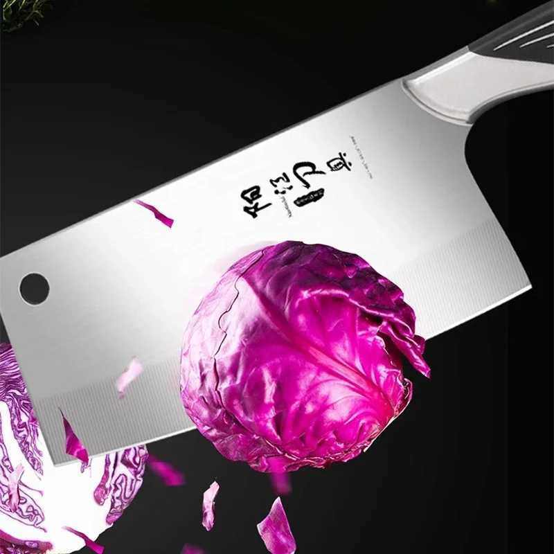 Exquisite household knives peacock tail handle stainless steel MTI functional meat cleaning machine bone cutting machine kitchen accessories Y241227