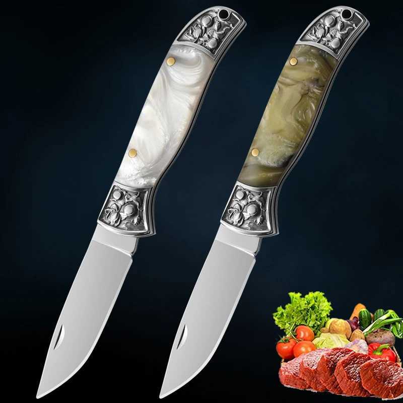 Resin handle folding knife Mtifunction fruit peeler sharp kitchen accessory set kitchen knife Tato apple peeler Y241227