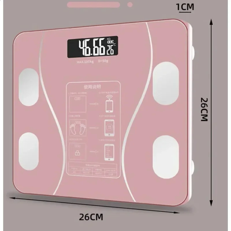 Weight Scale Bathroom Fat Smart Electronic Composition Analyzer Fashion Selling Precision Bathroom Black Analyzer Scale 241226