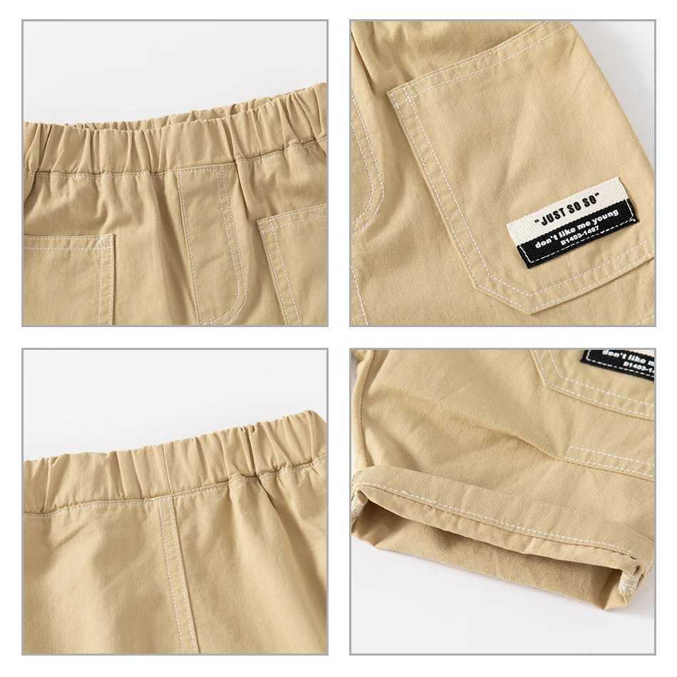 2024 summer baby boy cut shorts childrens shorts baby casual shorts childrens fashionable and cute beach pants Trouser 2-7 years W241227