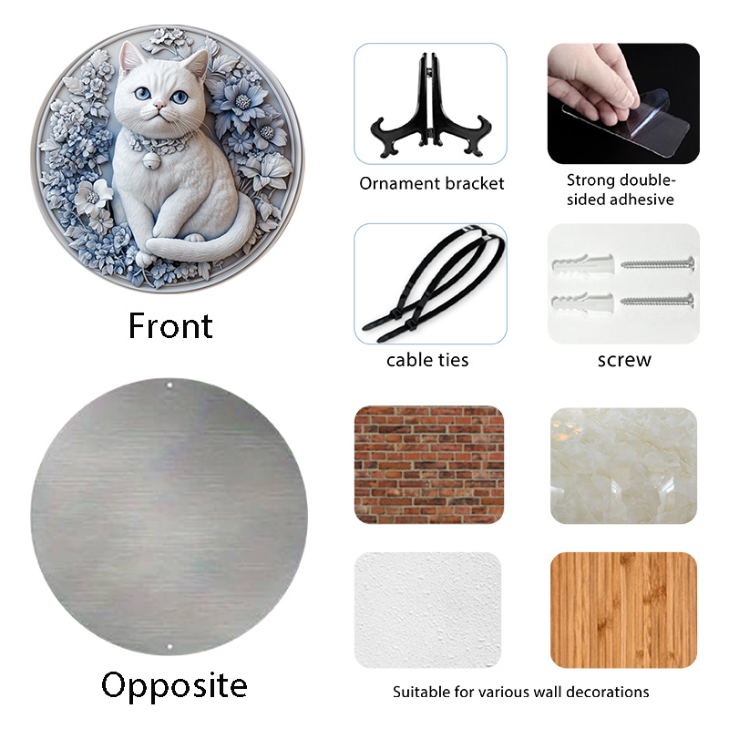 Customized Circular Aluminum Pet Memorial Decoration - Premium Quality Pet Ornaments and Souvenir Tombstone