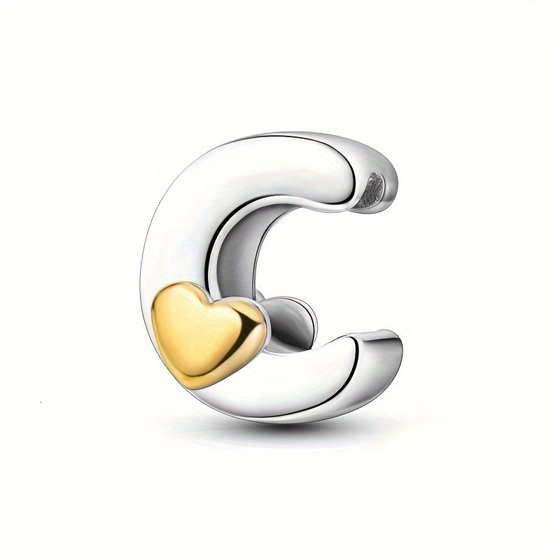 Silver Letter A-Z Alphabet Charm Name Beads Fit Original Pandora Bracelets Charms for Women DIY Pendant Making Jewelry
