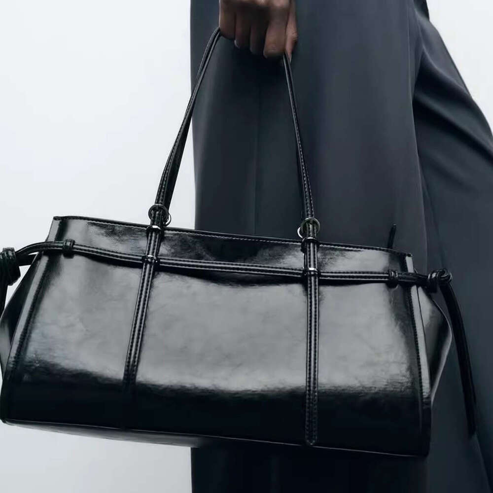 Women's Bags Handbag Large Black Leather Tote Bag Top Handle Women's Handbag Woven Design Shoulder Bags For Women Commuting Shopper Purses