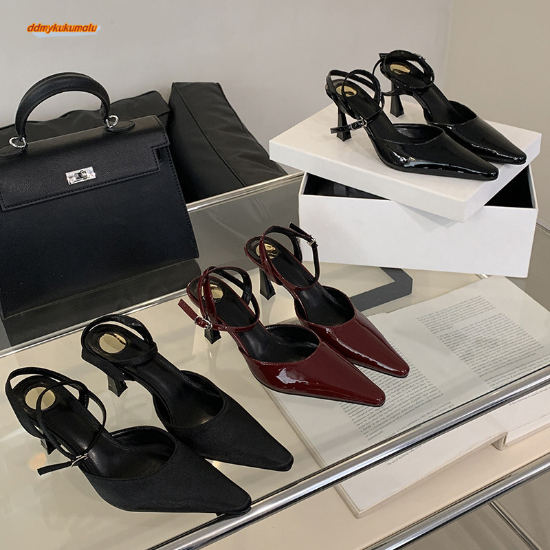 2025 Spring/Summer New Fashionable Pointed Back Air Sandals, Sister Style Solid Color Shoes, High Heels Women's Shoes #69 ddmykukumalu