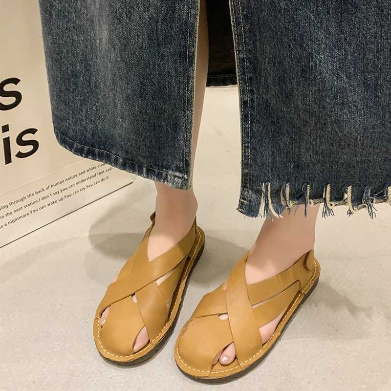 High Quality Luxury Women Shoes Sandals Flat Low Heel Sneakers Casual Gladiator Barefoot Loafers Slip-on Summer Spring Comfortable T241227