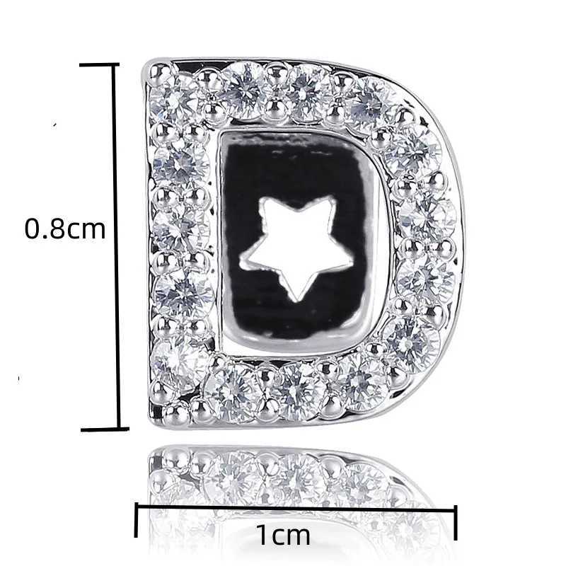 Custom Cital Letters Zircon Bling d Out Grillz Teeth Men Women Single Hip Hop Tooth Grills Cs Fashion Jewelry W241227