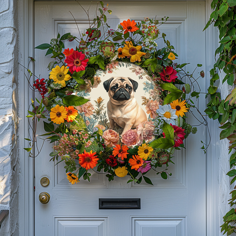 Customized Bichon Frise Pet Ornament Circular Aluminum Decorative Painting Unique Pet Souvenir Tombstone Ideal for Cats