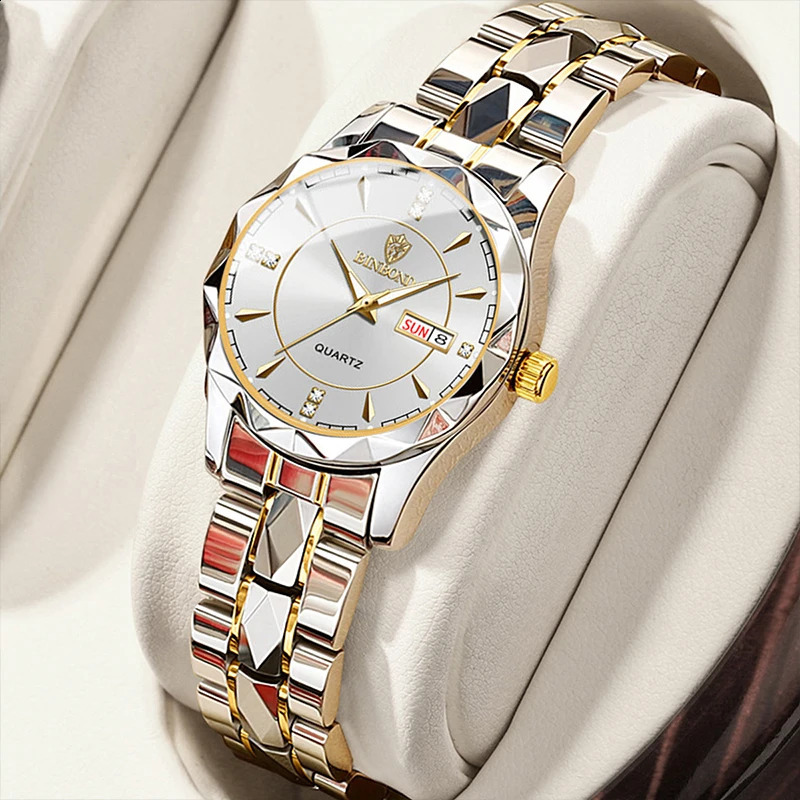 BINBONG Women Watches Fashion Ladies Quartz Watch Waterproof Luminous Date Stainless Wristwatch Girlfriend Lovers Gift 241225