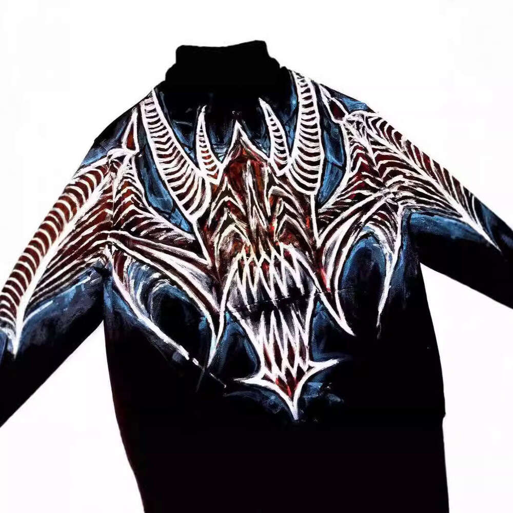 Graffiti demon print street hip-hop style new unisex autumn and winter hoodie