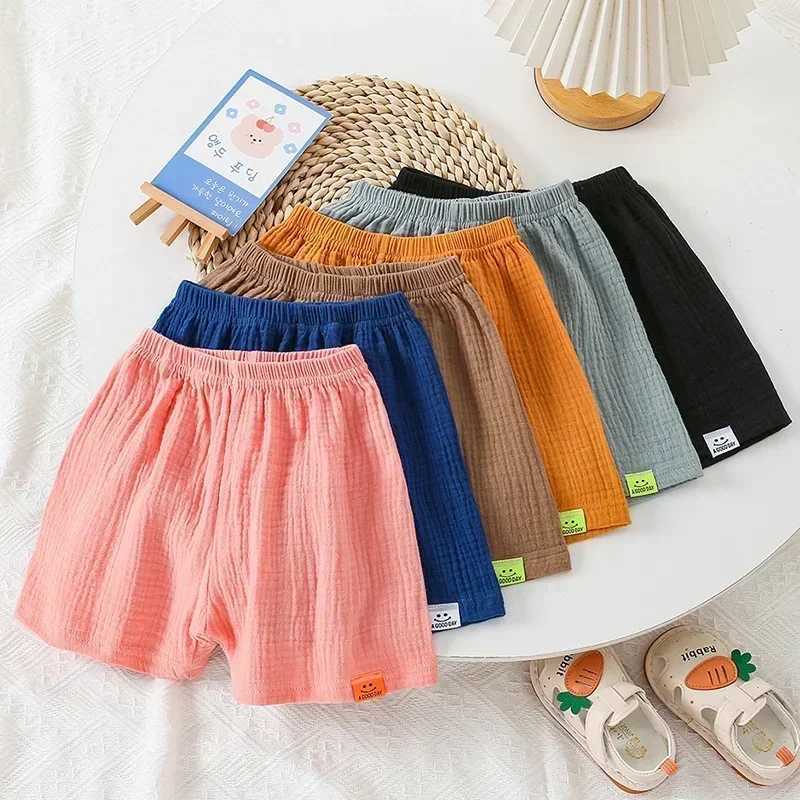 Cotton Muslin Shorts for Children Infant Korea Style Summer Beach Short Pants Bottom for Baby Clothes Girls Boy 4 6 8 10 12 Yrs W241227