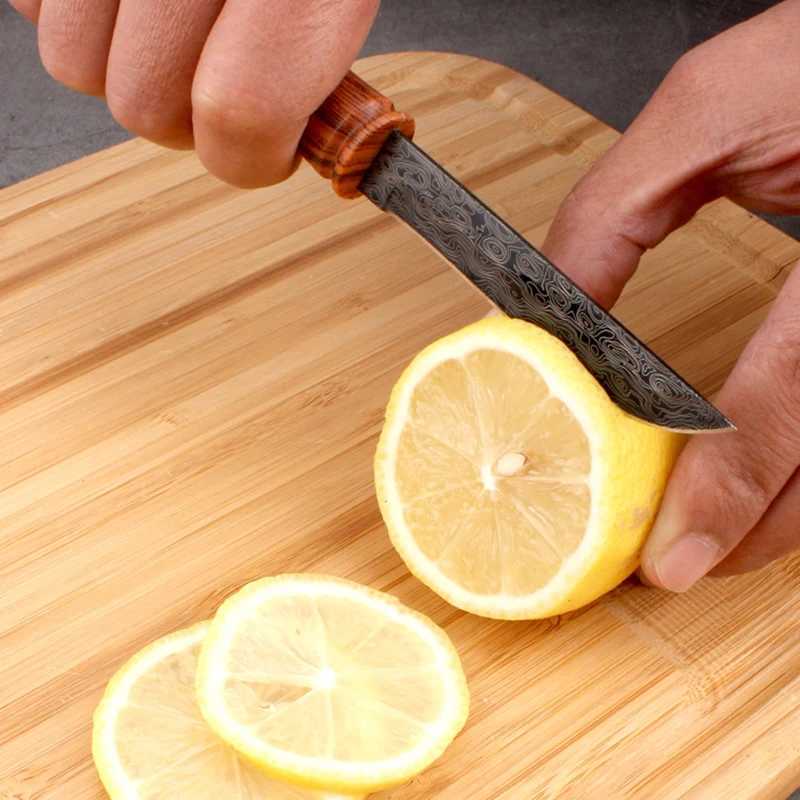 Kitchen Utility Knife Damascus Pattern Paring Knife Boning Meat Cleaver Barbecue Cutting Fishing Knife Cooking Tools Y241227