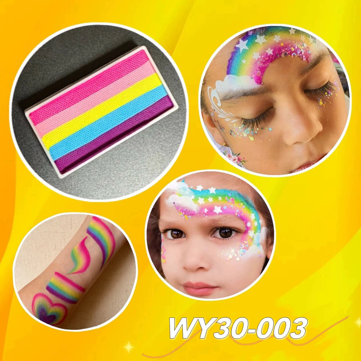 High Quality 20g 30g Splitcake Face Paint Body Art Painting Makeup Rainbow Split Cake Face Cosplay Holiday Make up 241224