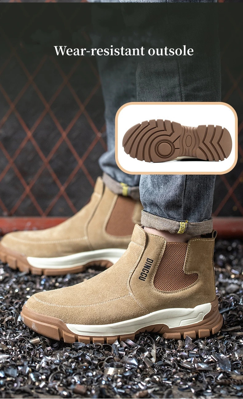 Men Safety Boots Anti-scalding Shoes Indestructible Anti-smashing Steel Toe Cap Men Women Work Safety Shoes 241226