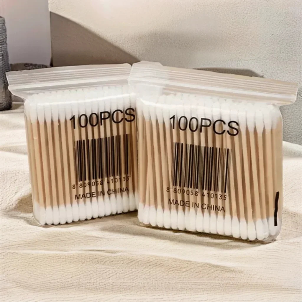 1000Pcs Double Head Cotton Swab Women Makeup Cotton Buds Tip for Wood Sticks Nose Ears Cleaning Health Care Tools 241226
