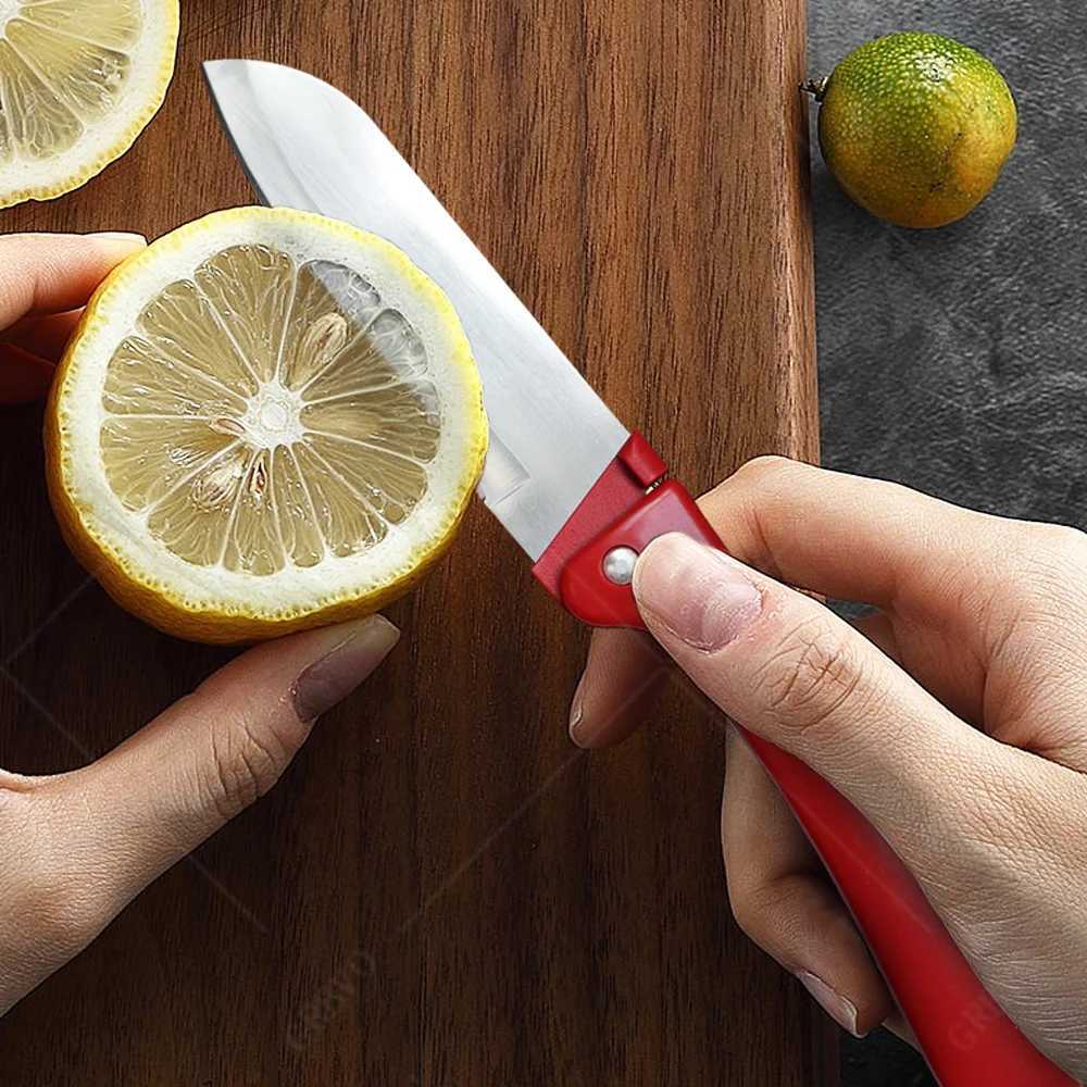 Folding knife fruit knife stainless steel fruit bag knife vegetable knife fruit peeling knife kitchen accessories Y241227