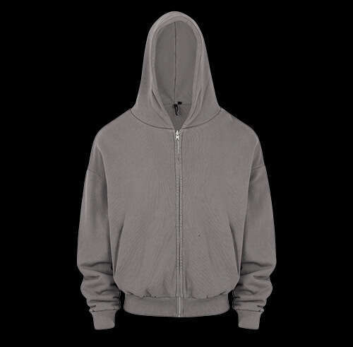 Solid color street versatile pocket zipper cardigan loose trendy brand hooded sweatshirt