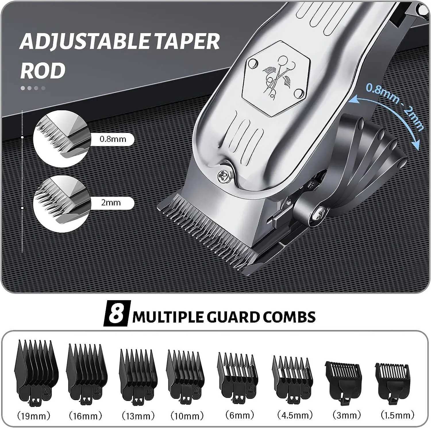 2024 Home appliance Hair Clippers Professional Cordless Clippers Hair Cutting Beard Barbers Electric shaver for men W241227
