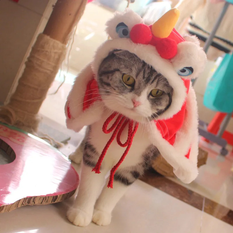 Pet Cat Dog Year Costumes Pet Spring Festival Cape Dress Up Clothes Small Dogs Cute Cat Cloak Yorkshire Pet Products 241225