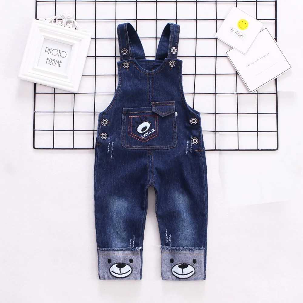 DIIMUU 1 2 3 Year Old Preschool Boys Denim Pants Baby Long Coat Dungarees Childrens Boys Jeans jumpsuit Boys Bottom Trouser Clothing W241227
