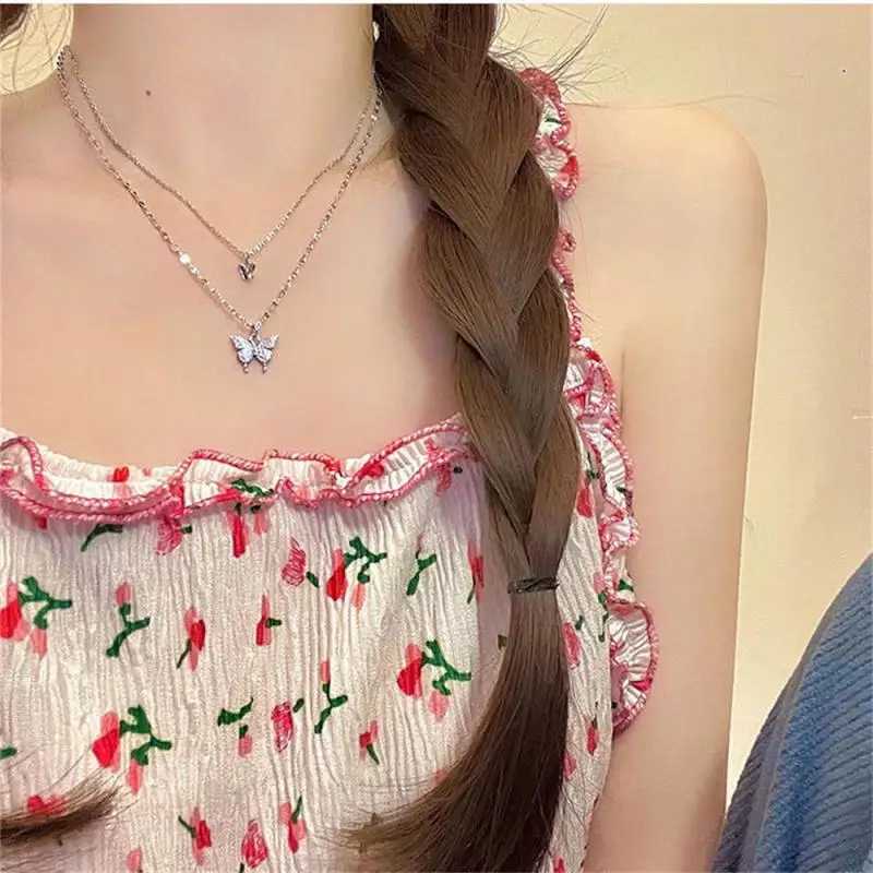 Clavicle Chain Elegant Fashion Fashionable Sparkling Pendant Necklace Niche Neck Accories There Must Be NecklaceXJ241227
