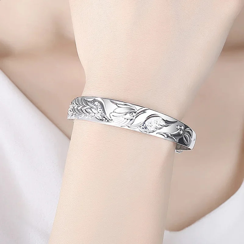 925wholesale Fashion silver plated color Phoenix bracelets Bangles for women gifts classic party wedding jewelry adjustable 241227