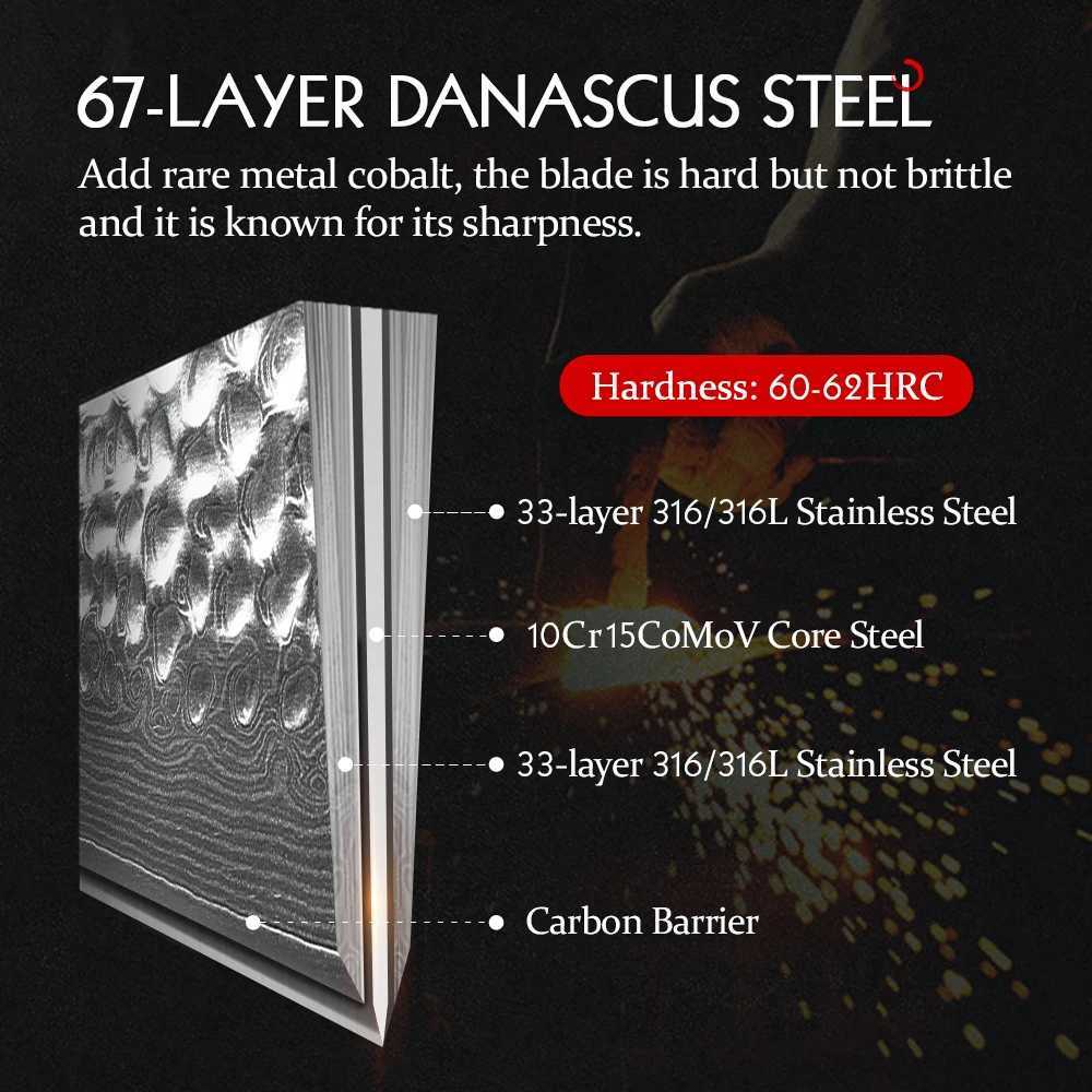 Henan 3.5-inch fruit knife Damascus steel vegetable with kitchen knife Damascus blade cooking tools kitchen utensils gift knife Y241227