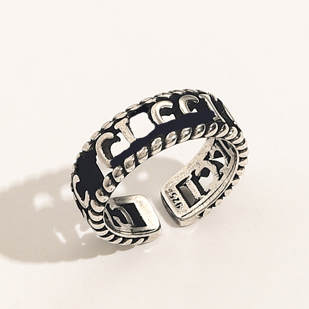 Designer Letter Band Rings Women Stainless Stee Love Open Ring Rings Finger Wedding Jewelry Gift