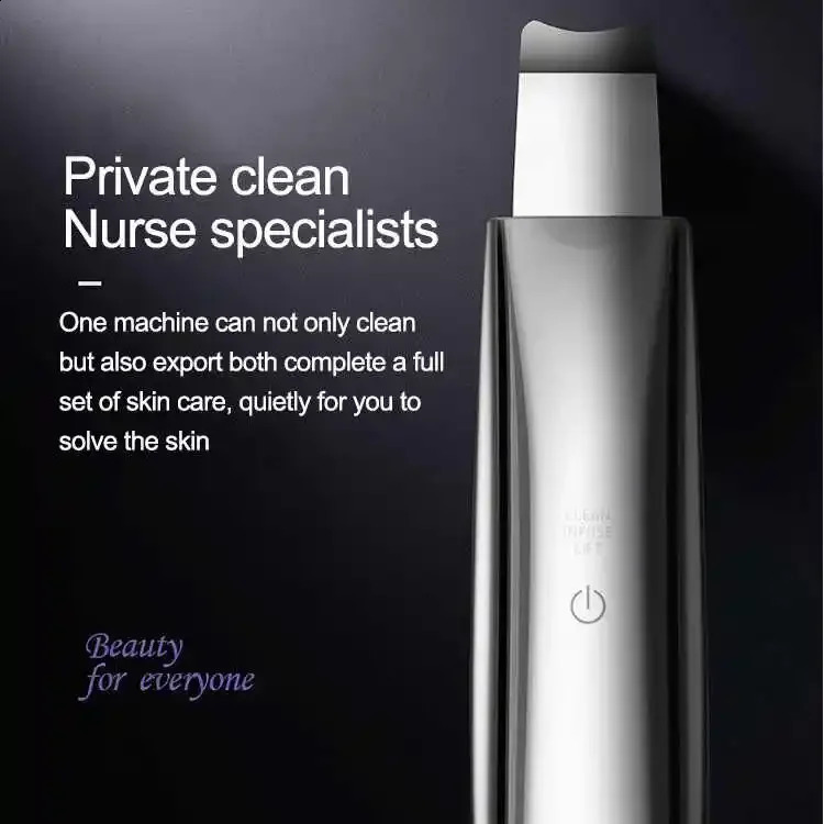 Multi-functional Skin Scrubber Ultrasonic Cleansing Ion Importing EMS lifting USB Charging Base 241226