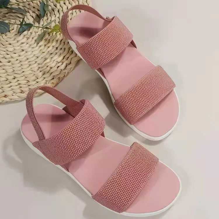 High Quality Womens Wedge Heel Platform Cozy Sandals Ladies Outdoor Beach Sandals Elastic Band Designer Shoes Sandals Women Summer T241227