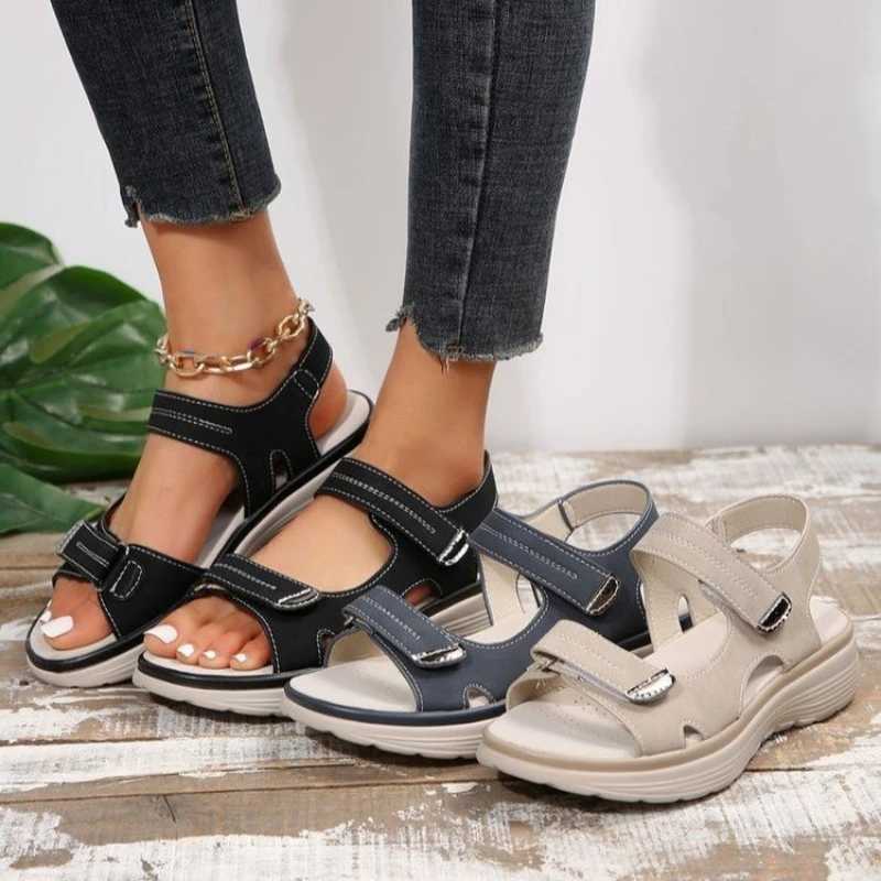 High Quality Summer Women Sandals Wedges Non-slip Women Casual Shoes Beach Open Toe Slippers comfor Fashion Women womens sandals New T241227
