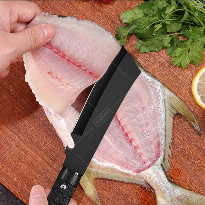 WXCOO Professional Kitchen Knife Forged Boning Knife with Cover Stainless Steel Chef But Cleaver Meat Fish Fruit Knife Y241227