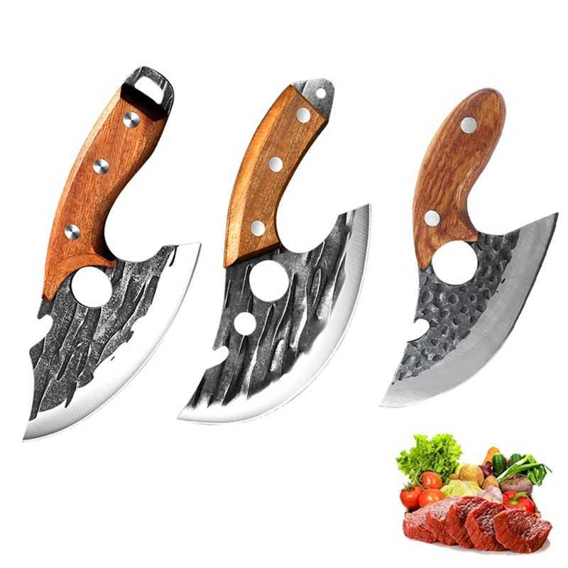 Forged But Kitchen Knife Accessories Handmade Household Chef Cook Knife Boning Knives for Meat Cleaver Vegetables Cutter Y241227