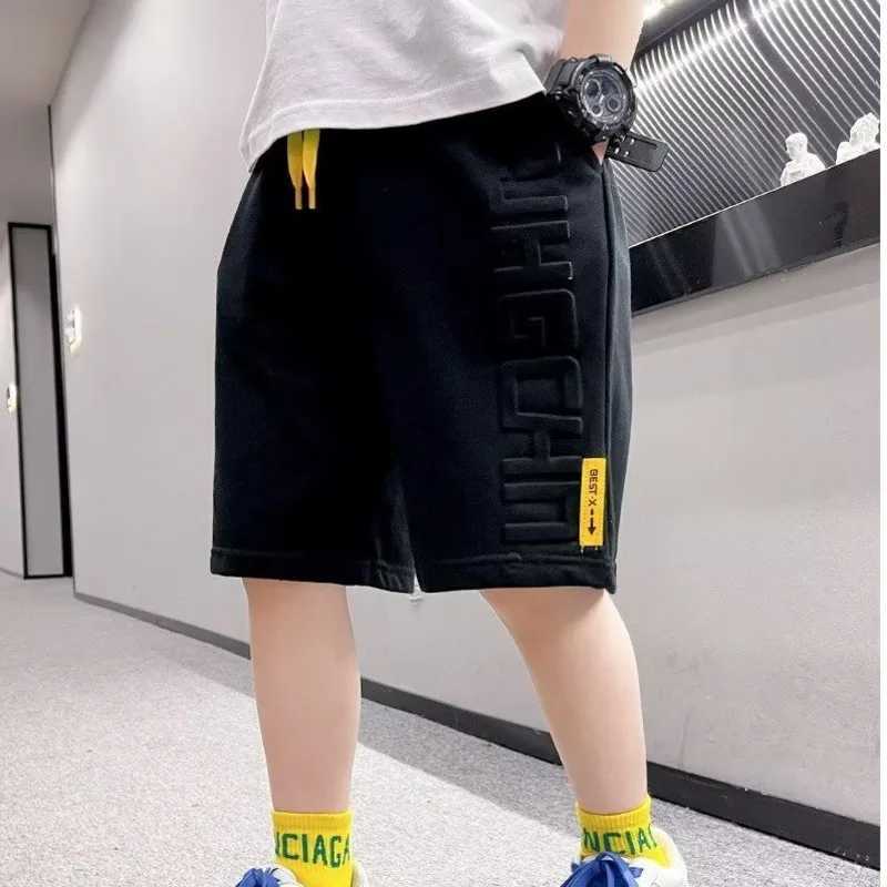 Boys summer shorts sports casual version cotton sports pants boys knee pants 4-15Y youth and childrens clothing Trouser W241227