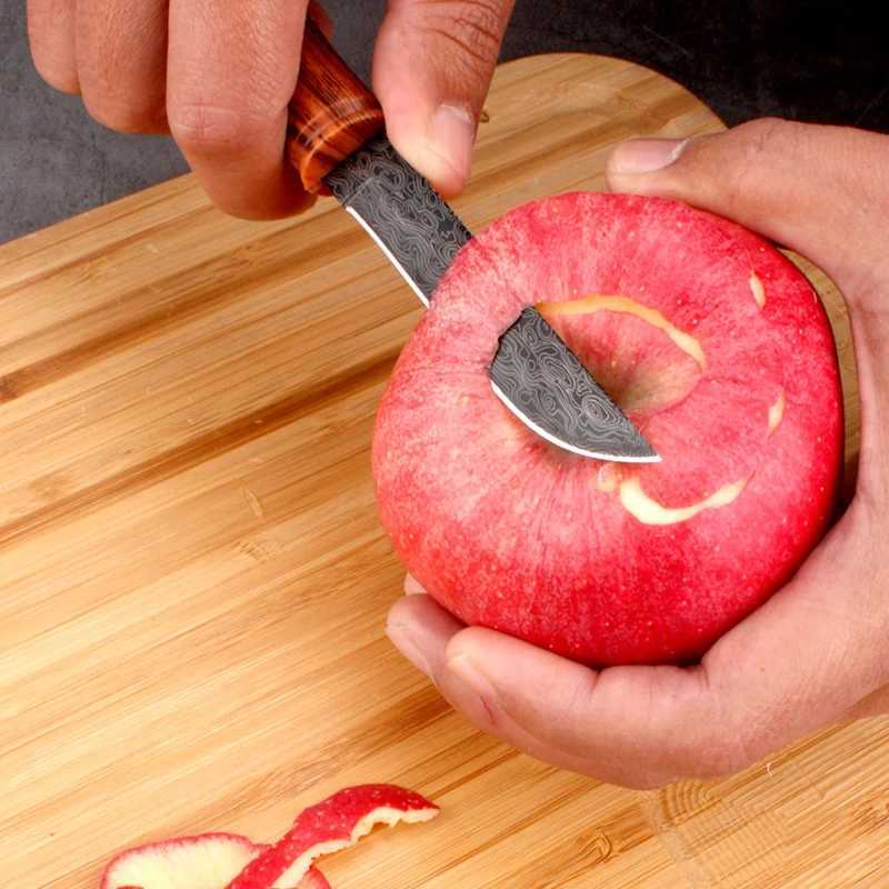 Kitchen Utility Knife Damascus Pattern Paring Knife Boning Meat Cleaver Barbecue Cutting Fishing Knife Cooking Tools Y241227